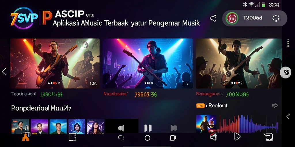 Screenshot gameplay 7SVIP menampilkan pengguna menikmati musik dengan antarmuka yang menarik.