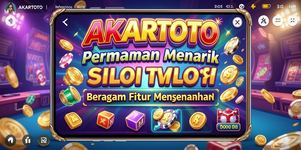 Tangkapan layar utama AKARTOTO menampilkan gameplay Slot yang seru dan menarik.
