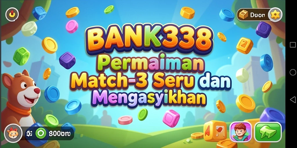 Screenshot BANK338 menampilkan gameplay seru dari permainan Match-3.