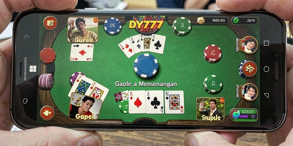 Tampilan menarik dari gameplay Gaple DY777.