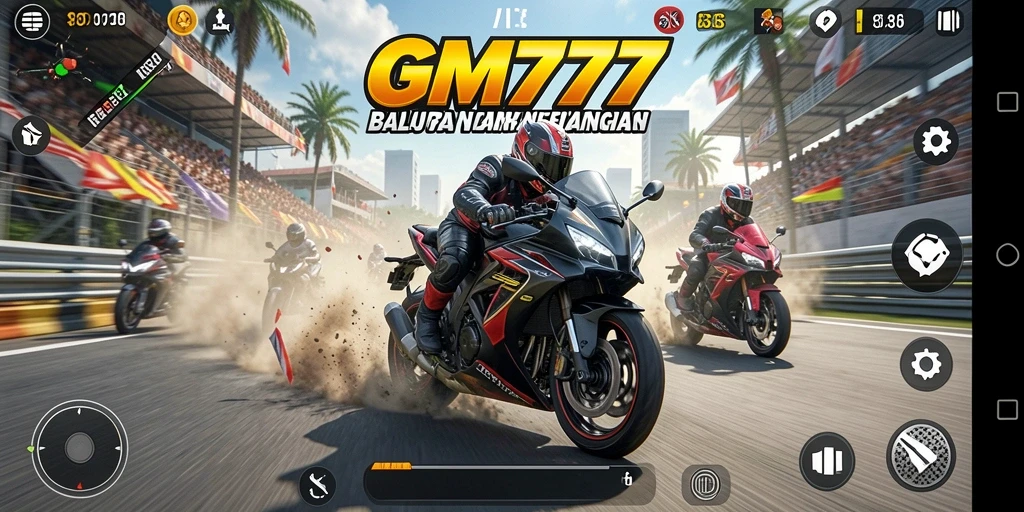 Gameplay seru dengan balapan motor menegangkan di GM777.