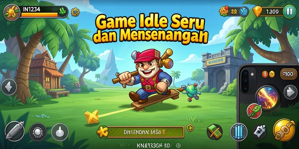 Screenshot dari gameplay IN1234 yang menampilkan mekanisme Idle.