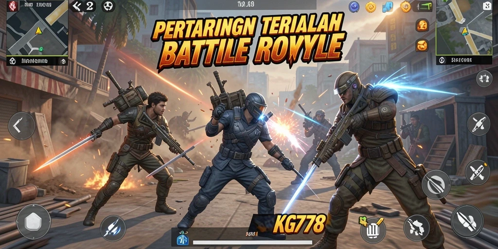 Gameplay intens dalam pertarungan Battle Royale di KG778.