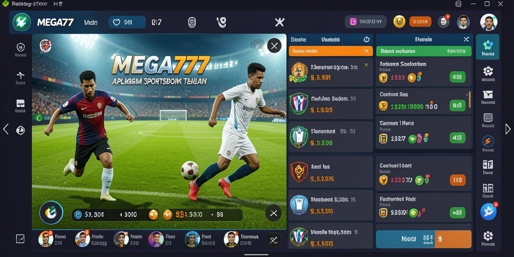 Tampilan gameplay seru MEGA777 dalam taruhan olahraga.