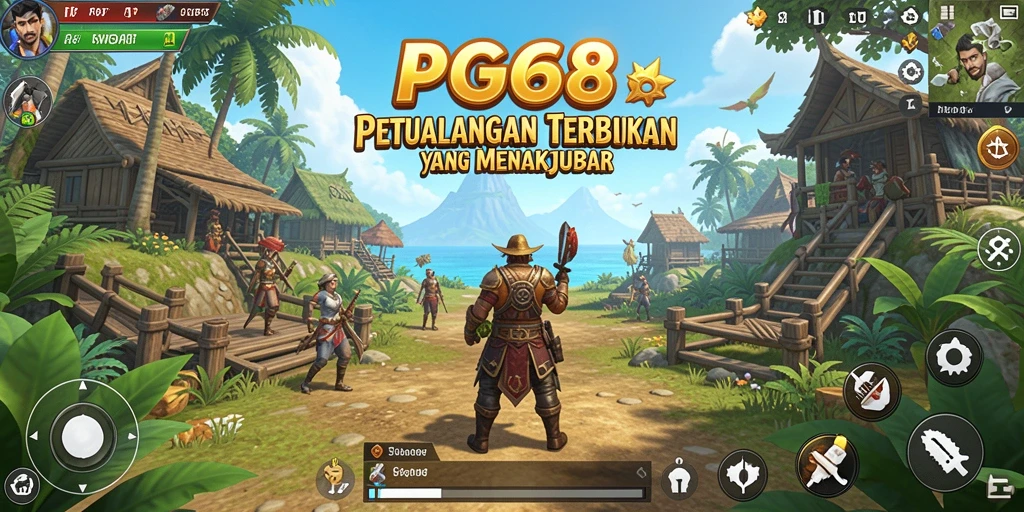Screenshot gameplay PGG68 menampilkan dunia luas yang menakjubkan.