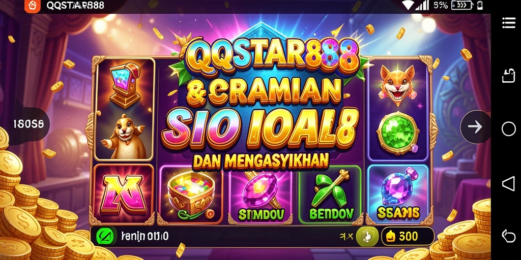 Screenshot QQSTAR88 menampilkan gameplay Slot yang mengasyikkan.