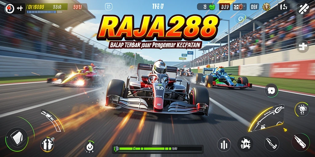 Tampilan gameplay RAJA288 yang menegangkan saat balapan.