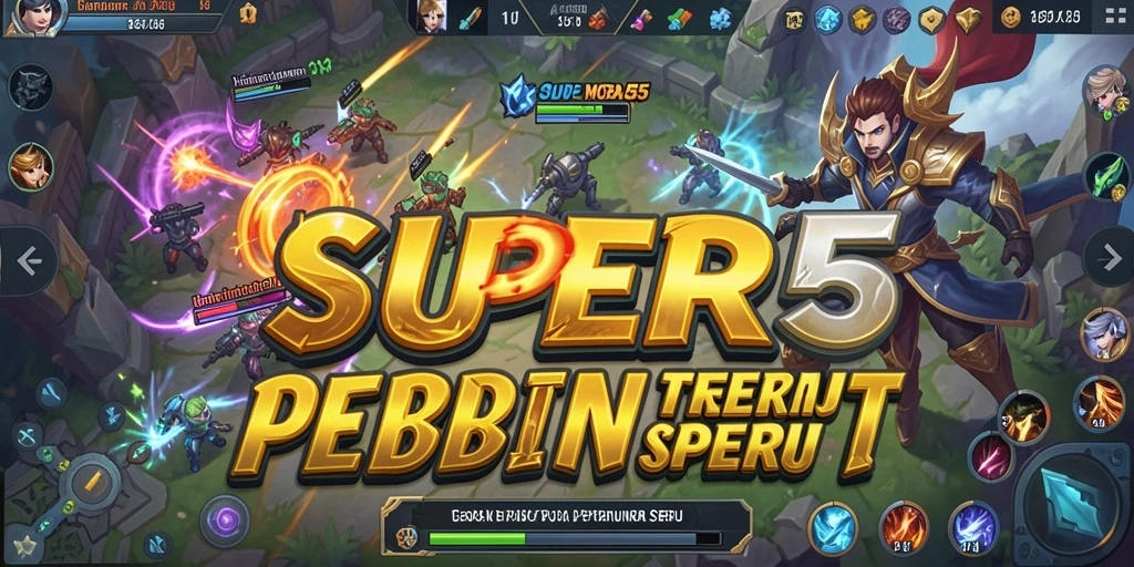 Gameplay seru dalam pertempuran tim di SUPER5.