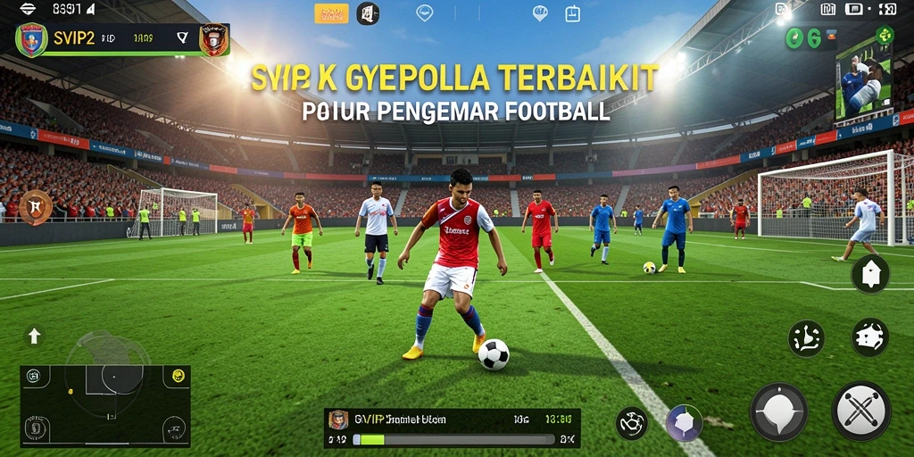 Tampilan gameplay SVIP2 dengan aksi sepak bola nyata.