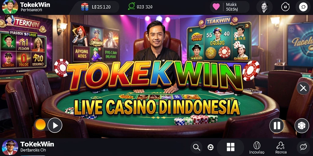 Gameplay seru di TOKEKWIN dengan dealer langsung dan berbagai permainan.