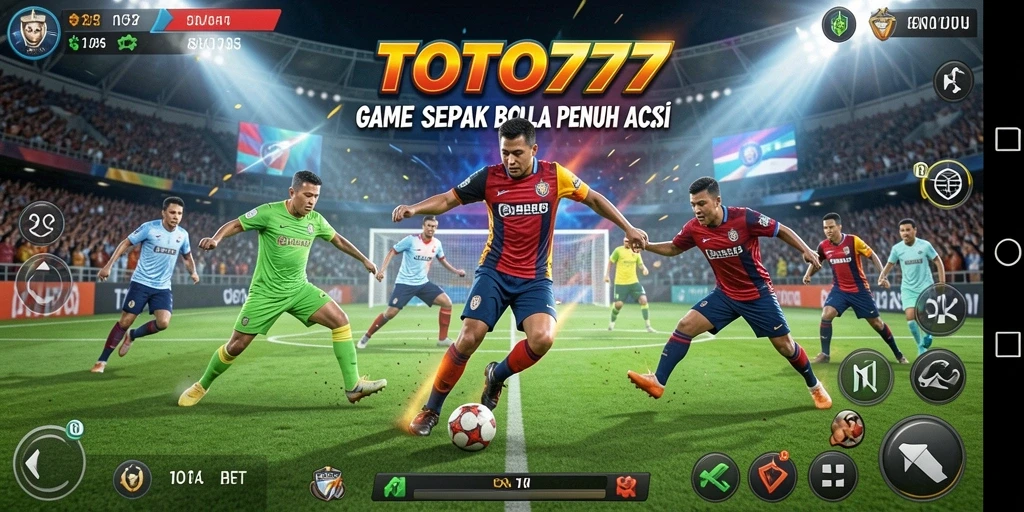 Tampilan gameplay TOTO777 yang intens dan seru dalam permainan sepak bola.