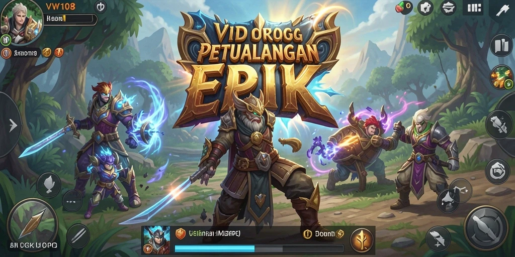 Tampilan gameplay VW108 dalam aksi petualangan MMORPG.